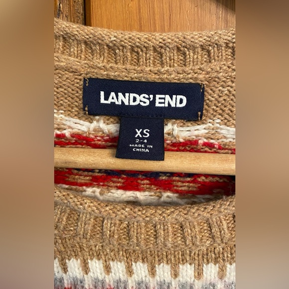 Land’s End Cozy Christmas Fair Isle Sweater - Picture 4 of 4